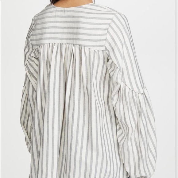 Steele Estate Striped Peasant Blouse - Picture 3 of 7